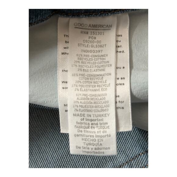 Good American jeans GLST382T Good Legs straight denim blue plus size 24 - Picture 5 of 6